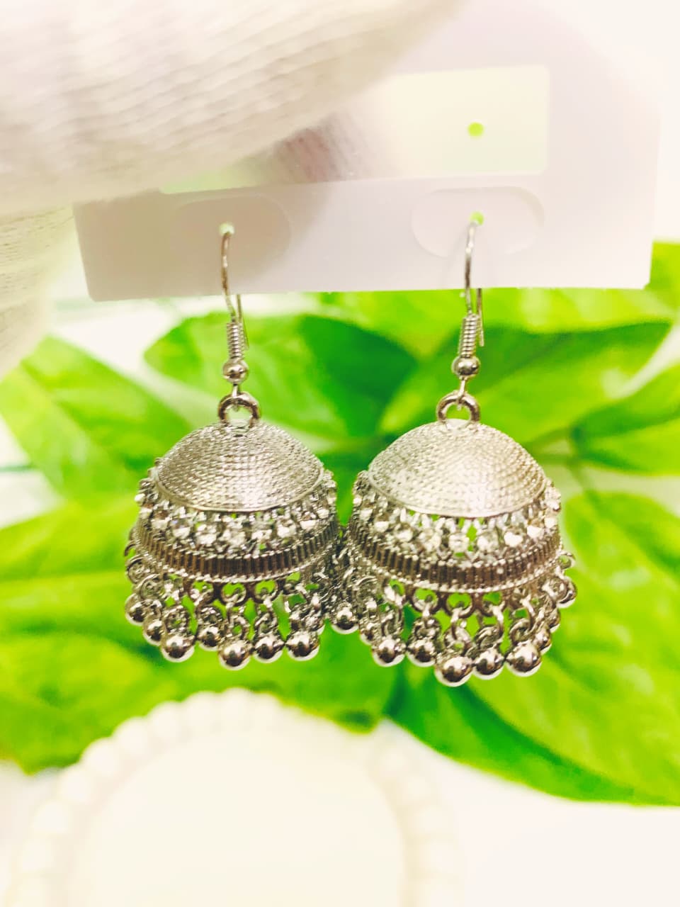 Traditional Bell Jhumki Earrings - Gold, Silver, & Black