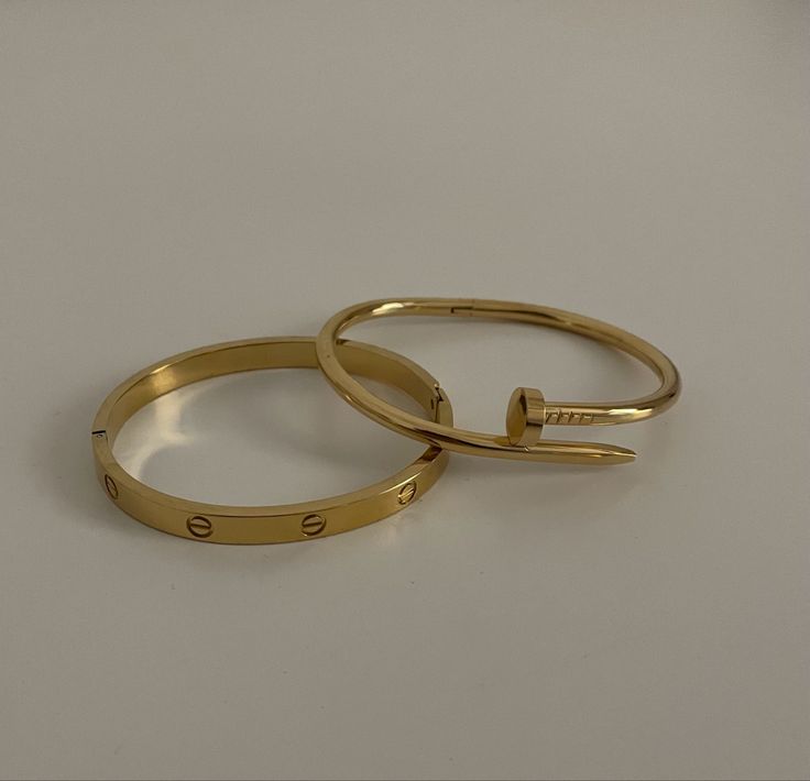 Luxury Stainless Steel Nail & Screw Bracelet Set for Women Designer Bangles