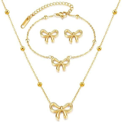 Necklace, Bracelet, & Stud Earrings (3-Piece Set)