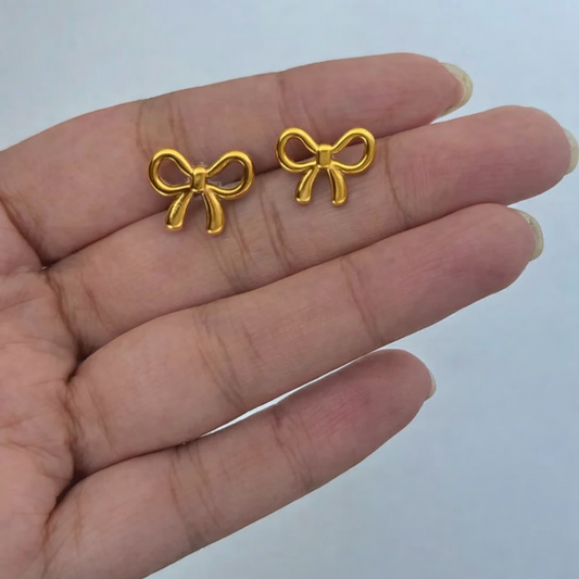 Tarnish-Free Stainless Steel Ribbon Earrings
